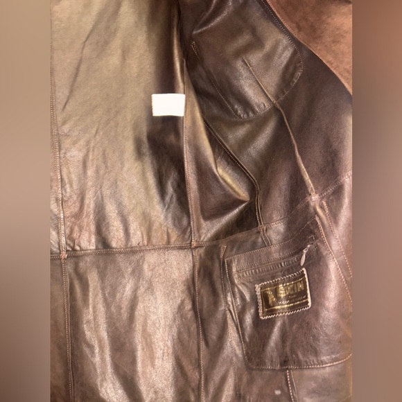 Used Vintage Men’s Leather Size M/L - Picture 5 of 11